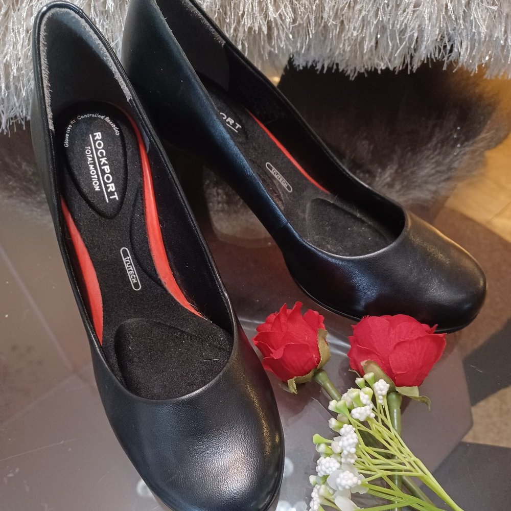 Women Rockport Shoes,  US Size 6 1/2, Black Leather